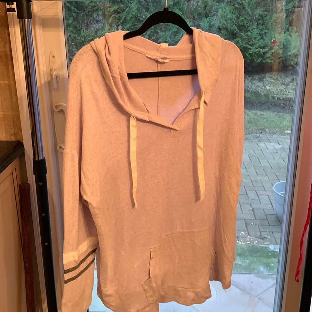 Market & Spruce Kallon Brushed Knit Hoodie Light Purple 1X